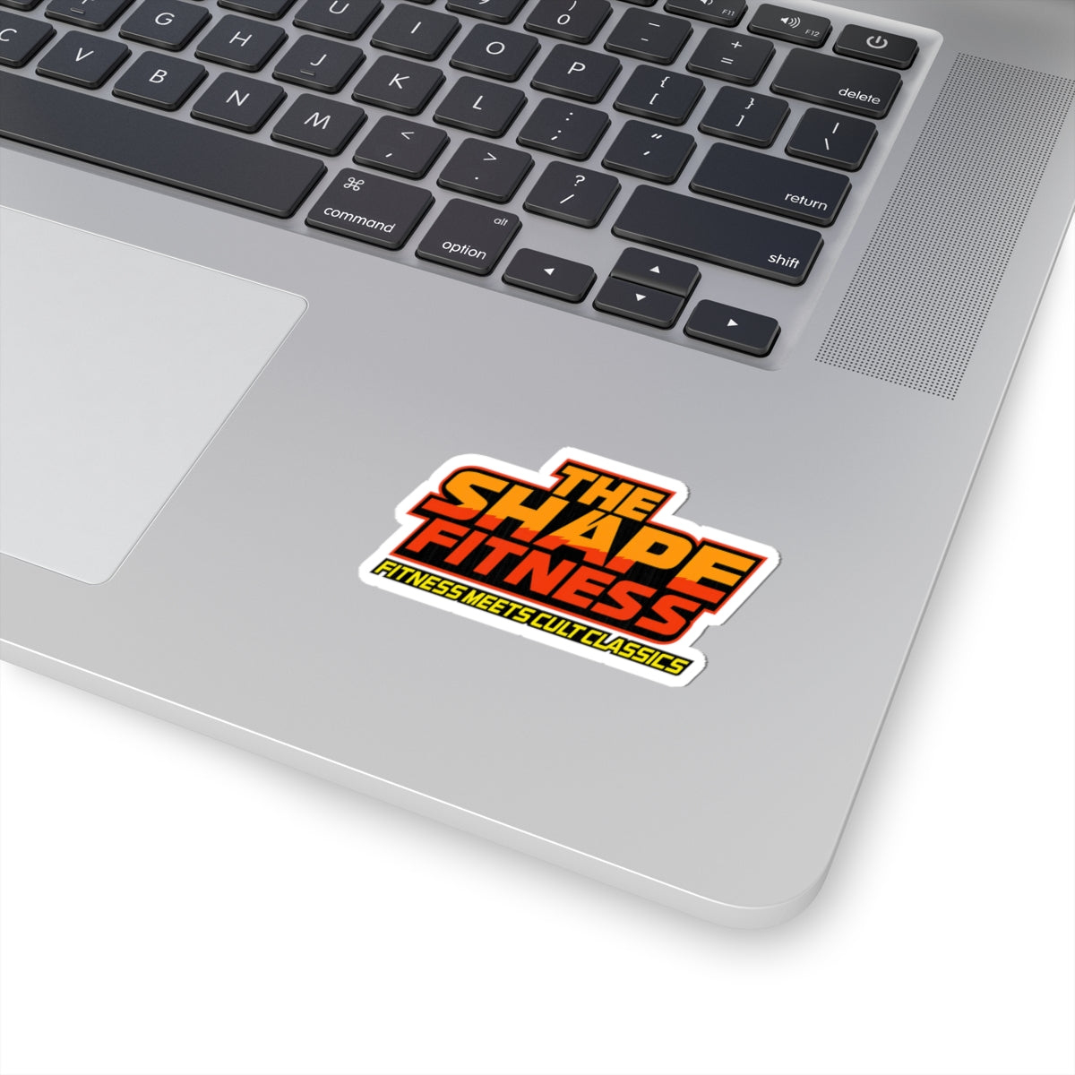 The Shape Fitness — Heatwave Synth Kiss-Cut Sticker (Red/Orange)