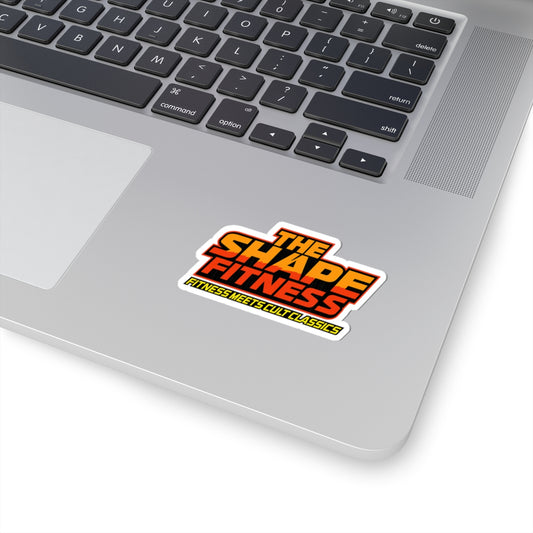 The Shape Fitness — Heatwave Synth Kiss-Cut Sticker (Red/Orange)