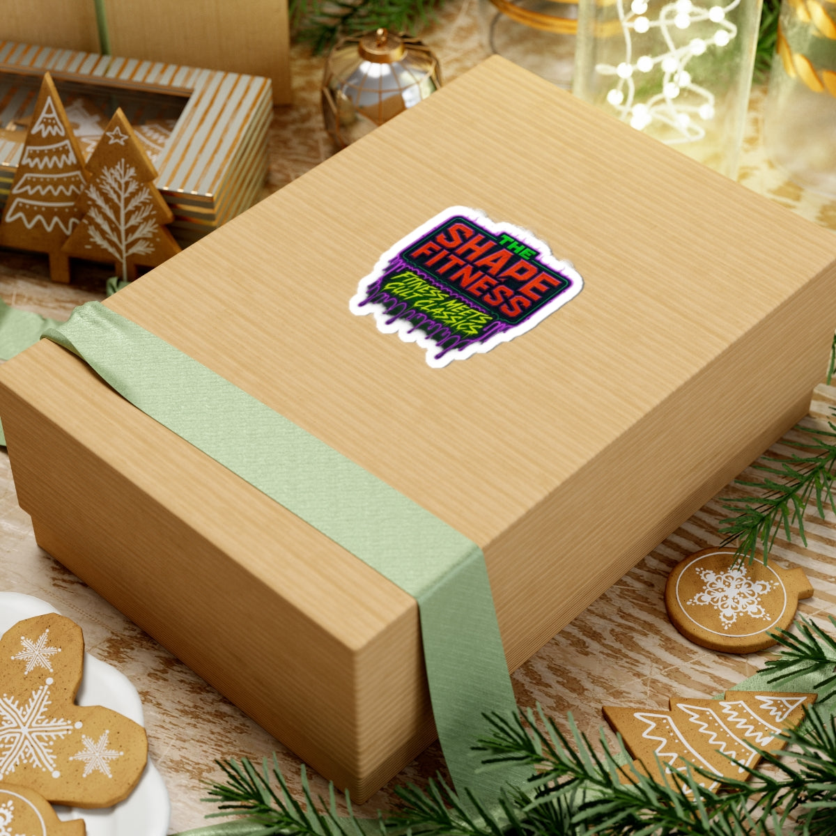 The Shape Fitness — Purple Drip Kiss-Cut Sticker