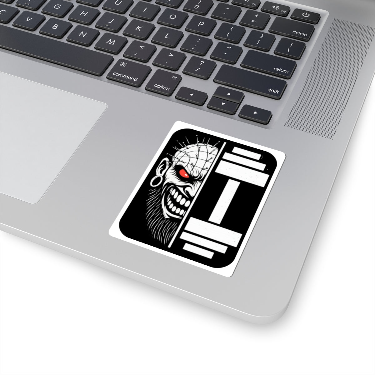 Pinhead Iron Demon — Kiss-Cut Sticker (Halloween Edition)