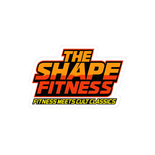 The Shape Fitness — Heatwave Synth Kiss-Cut Sticker (Red/Orange)