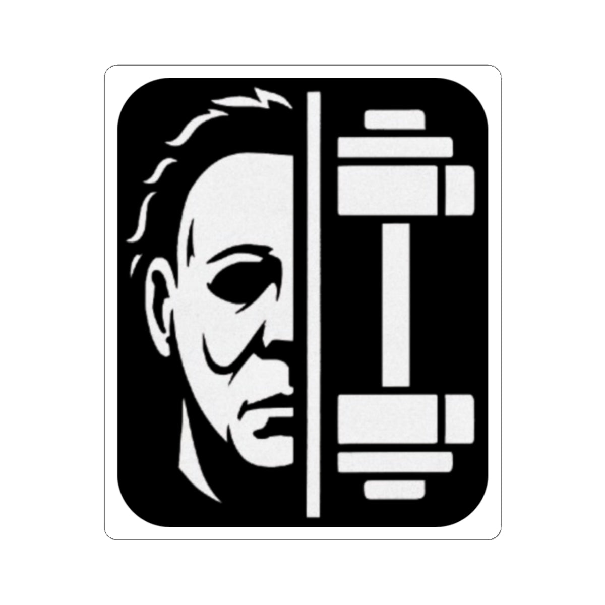 The Shape Iron Demon — Kiss-Cut Sticker (Halloween Edition)