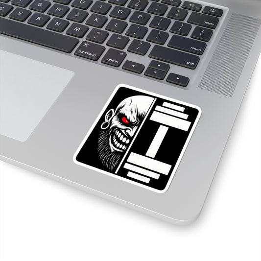 Iron Demon — Split Dumbbell Kiss-Cut Sticker