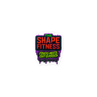 The Shape Fitness Purple Drip Logo Die-Cut Sticker