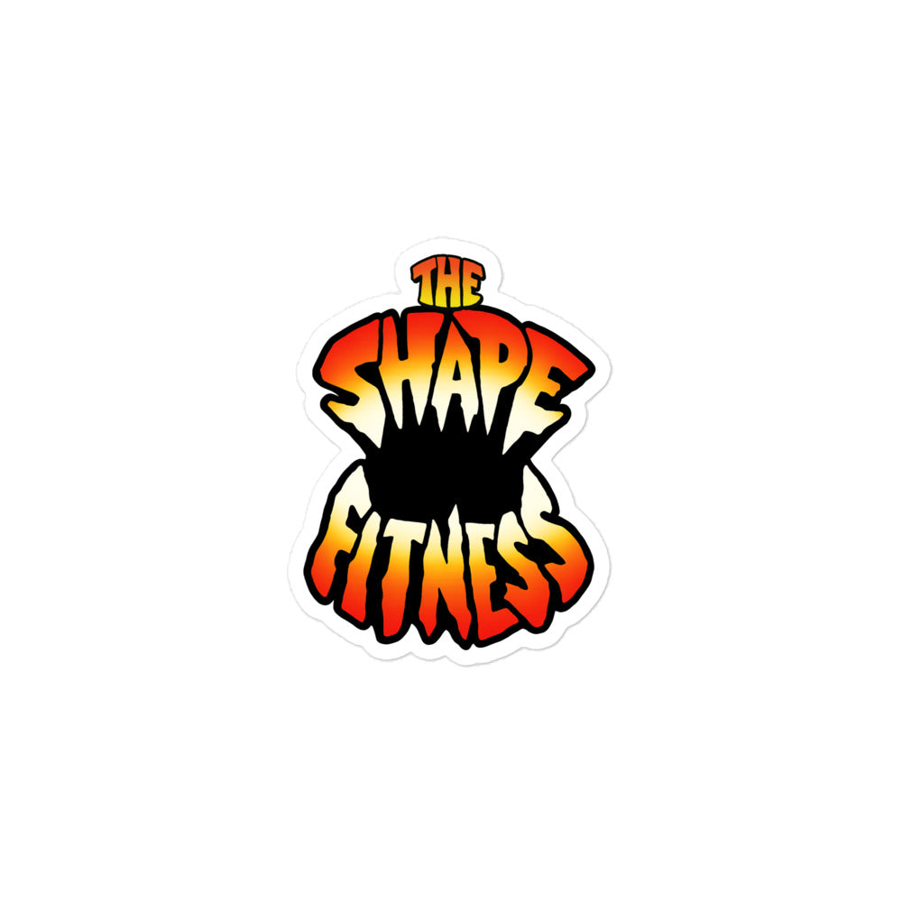 Mutant-Shark Script Sticker — The Shape Fitness (Cult-Classics)