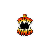 Mutant-Shark Script Sticker — The Shape Fitness (Cult-Classics)