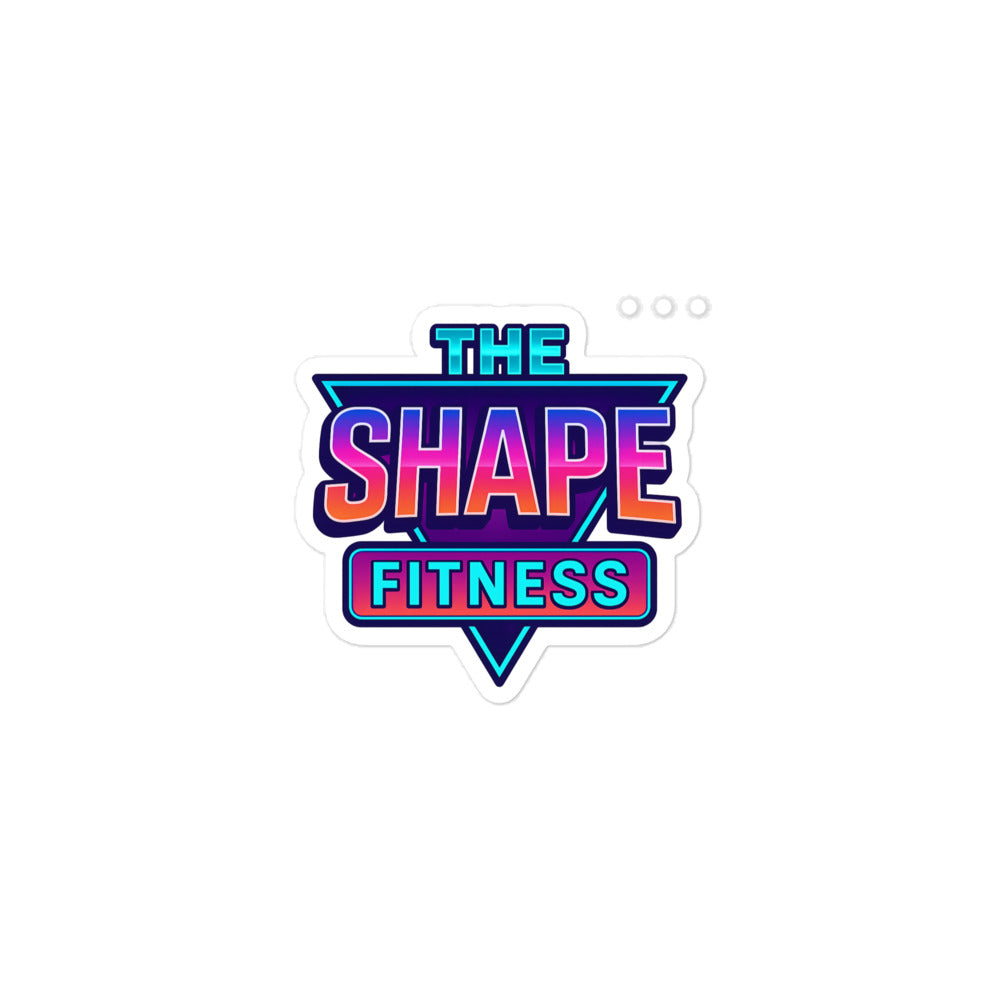 Retro Logo Sticker — The Shape Fitness (80s Edition)