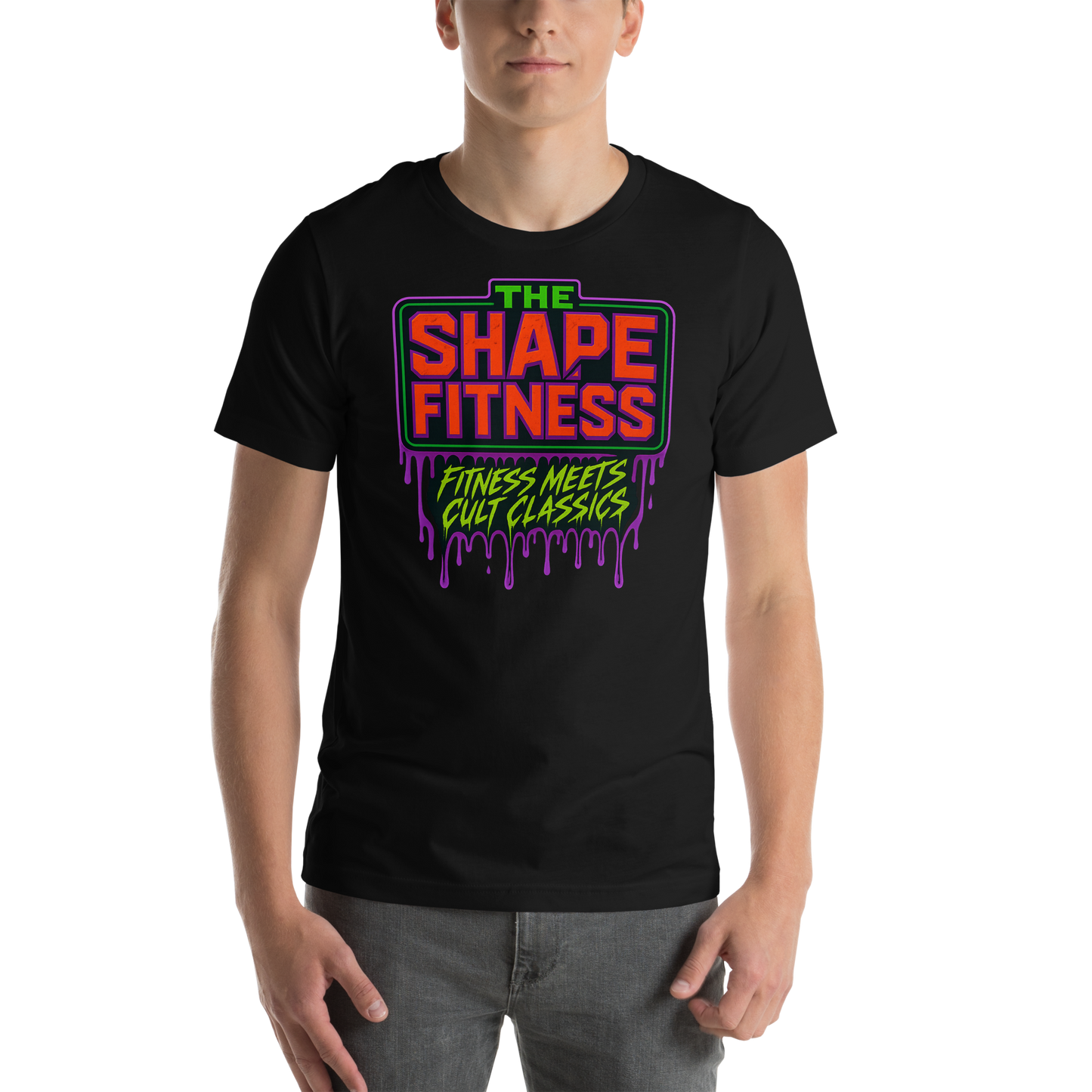 Purple Drip Logo Tee — Iron Demon Back Print | The Shape Fitness