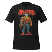 THE SHAPE NEVER RESTS Tee — IYKYK Menace (Halloween Edition)