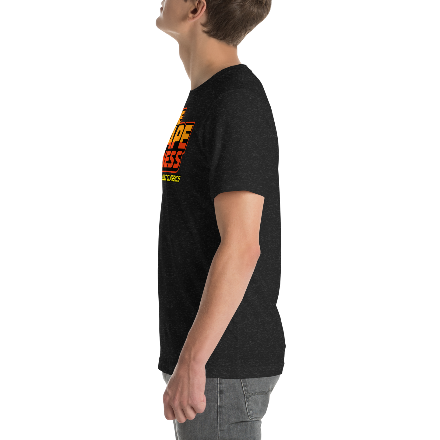 Heatwave Synthwave Logo Tee — Iron Demon Back Print | The Shape Fitness