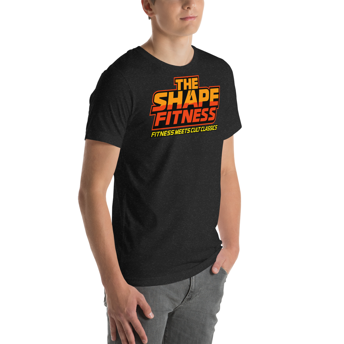 Heatwave Synthwave Logo Tee — Iron Demon Back Print | The Shape Fitness
