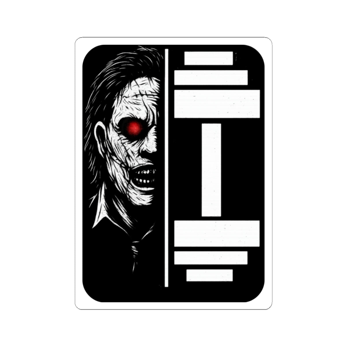 The Butcher Iron Demon — Kiss-Cut Sticker (Halloween Edition)