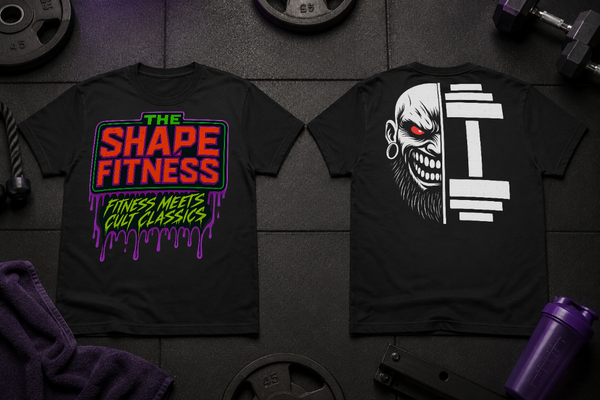 Purple Drip Logo Tee — Iron Demon Back Print | The Shape Fitness