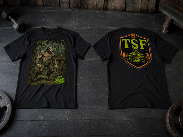 THE BUFF WENDIGO Tee — Forest Cryptid, Gym Menace (Halloween Edition)