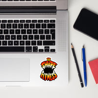 Mutant-Shark Script Sticker — The Shape Fitness (Cult-Classics)