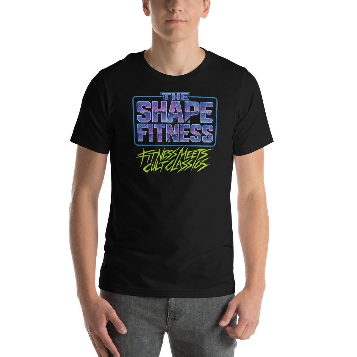 Purple Chrome Logo Tee — Iron Demon Back Print | The Shape Fitness