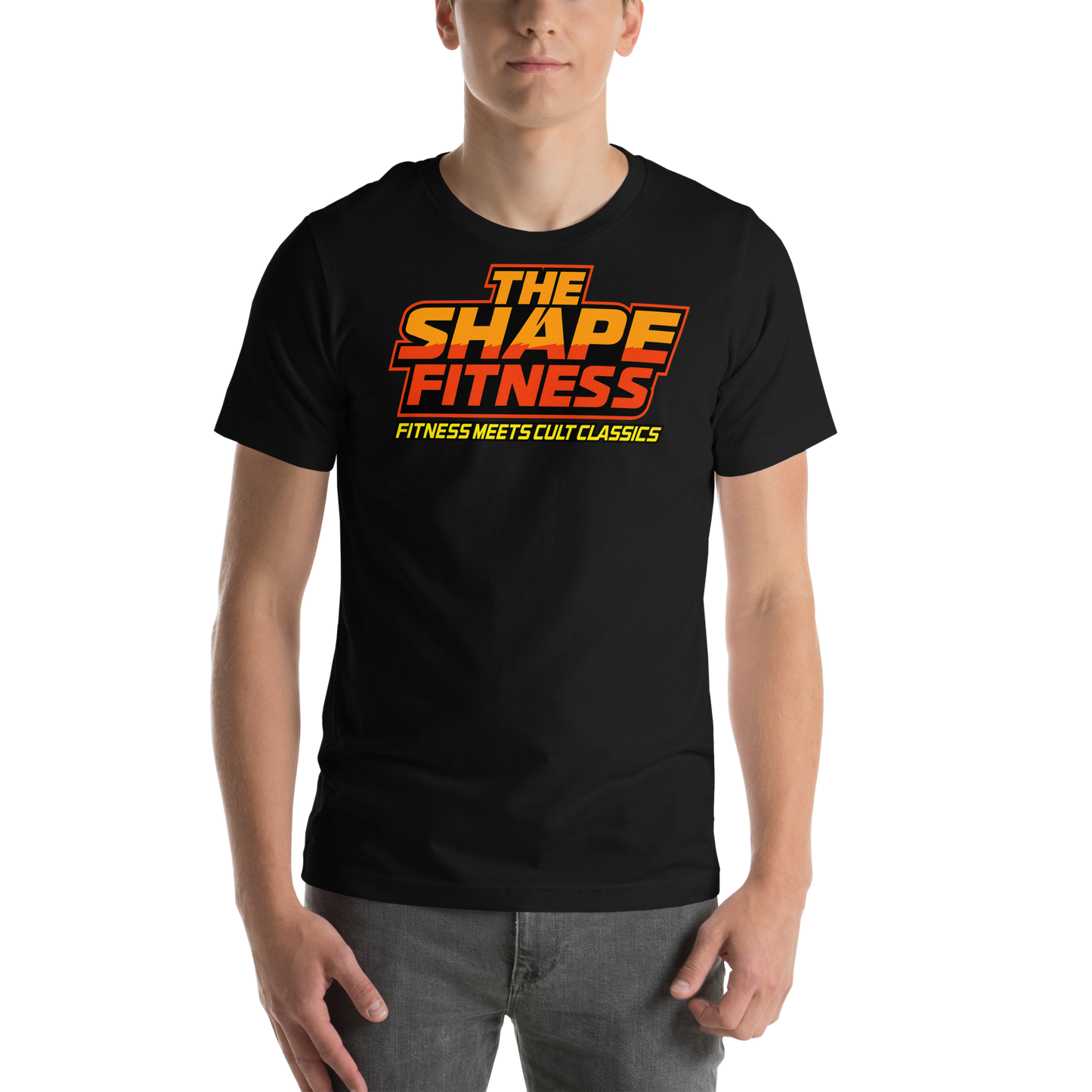 Heatwave Synthwave Logo Tee — Iron Demon Back Print | The Shape Fitness