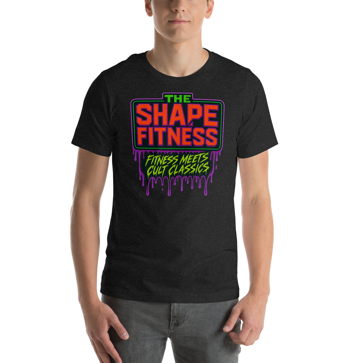 Purple Drip Logo Tee — Iron Demon Back Print | The Shape Fitness