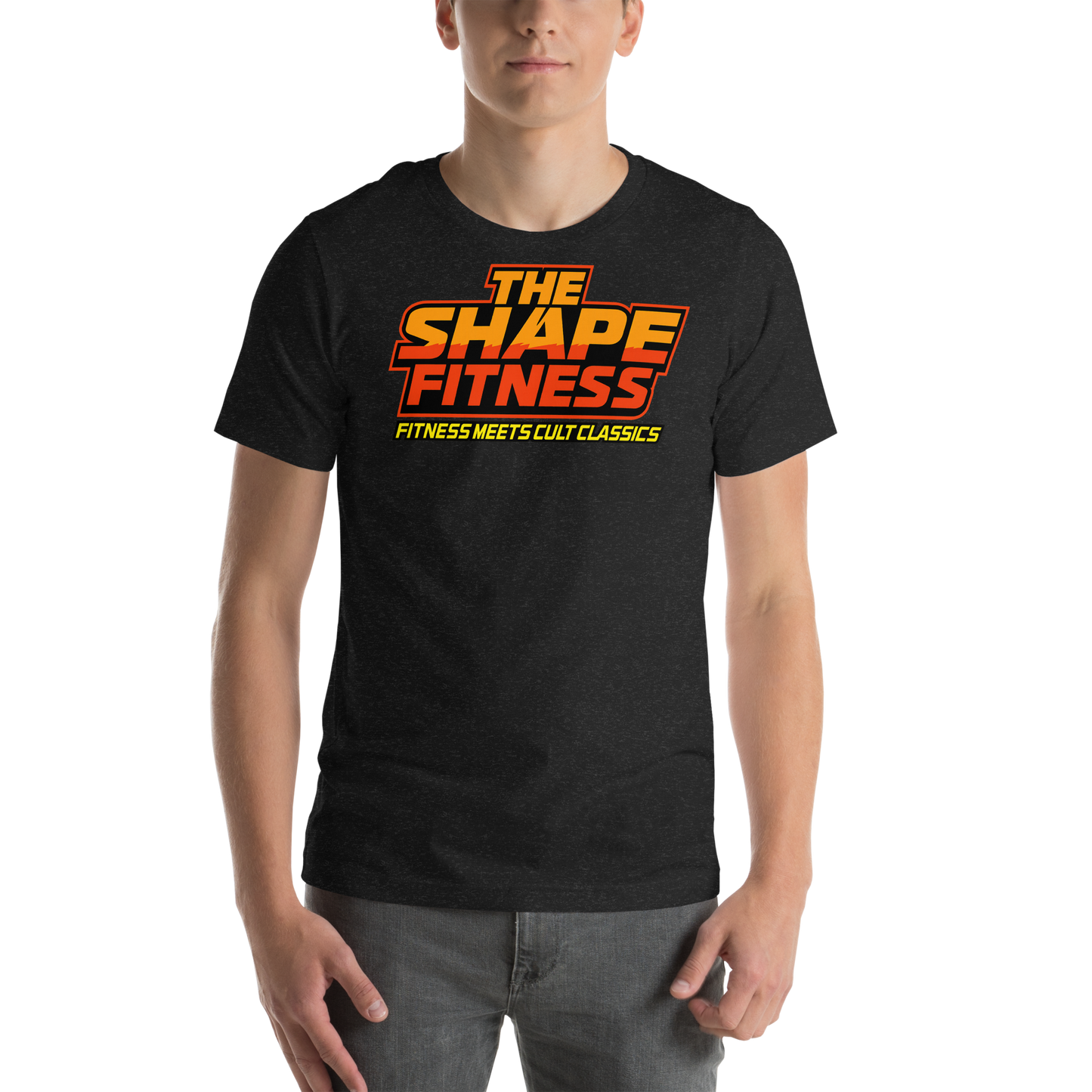 Heatwave Synthwave Logo Tee — Iron Demon Back Print | The Shape Fitness