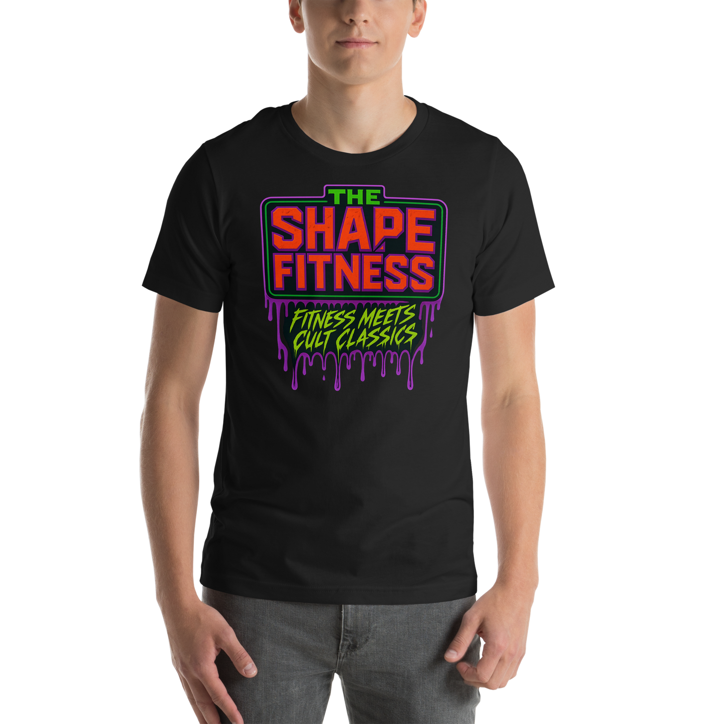 Purple Drip Logo Tee — Iron Demon Back Print | The Shape Fitness